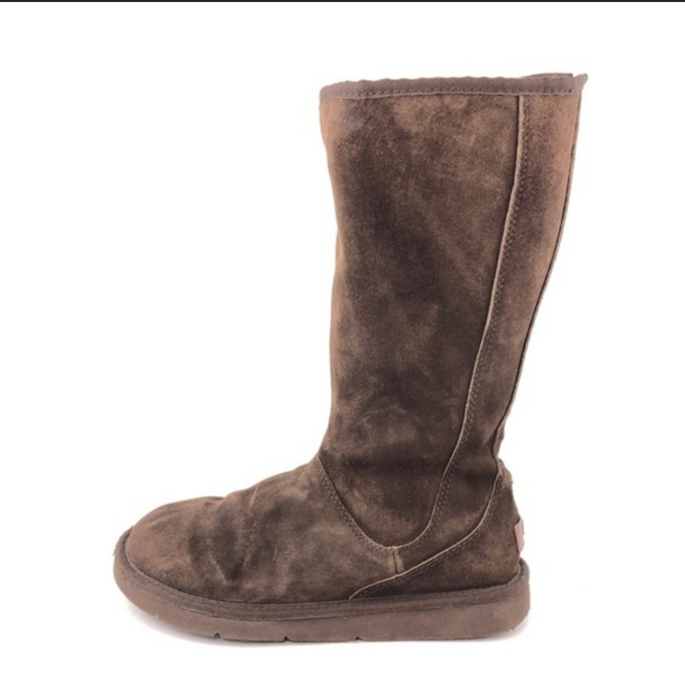UGG Australia Women's Sunset Zipper Tall Boots 5683 Shearling Suede Size 7